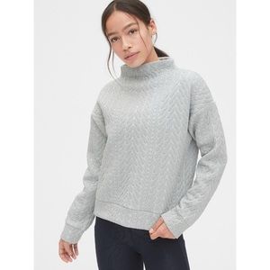 GapFit Jacquard Mockneck Sweatshirt